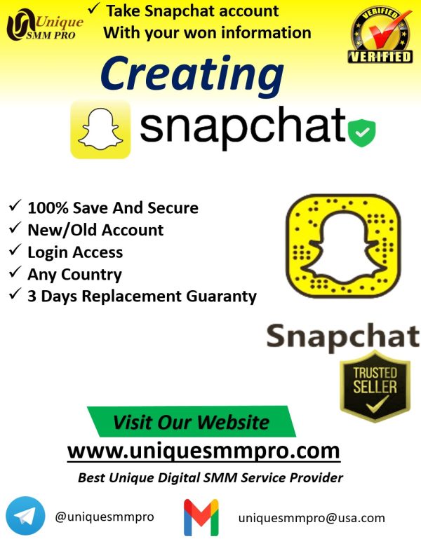 Creating Snapchat Accounts With your info