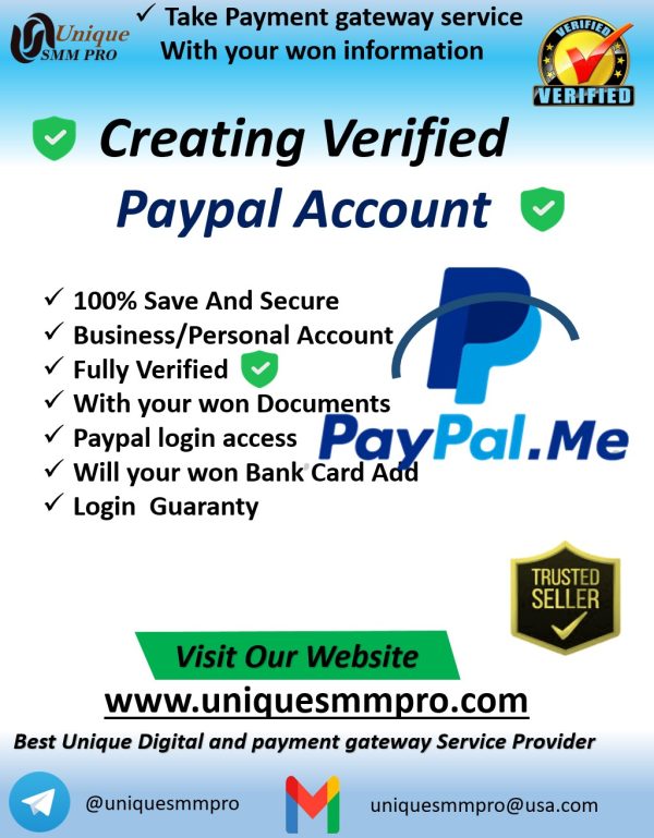Creating Verified Paypal Account with your info