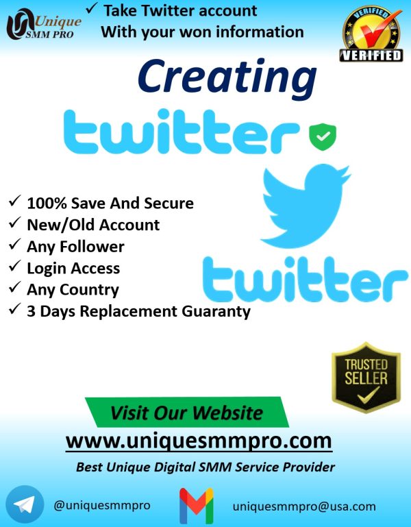 Creating Twitter Account with your won info