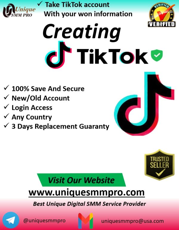 Creating Tiktok Account with your info